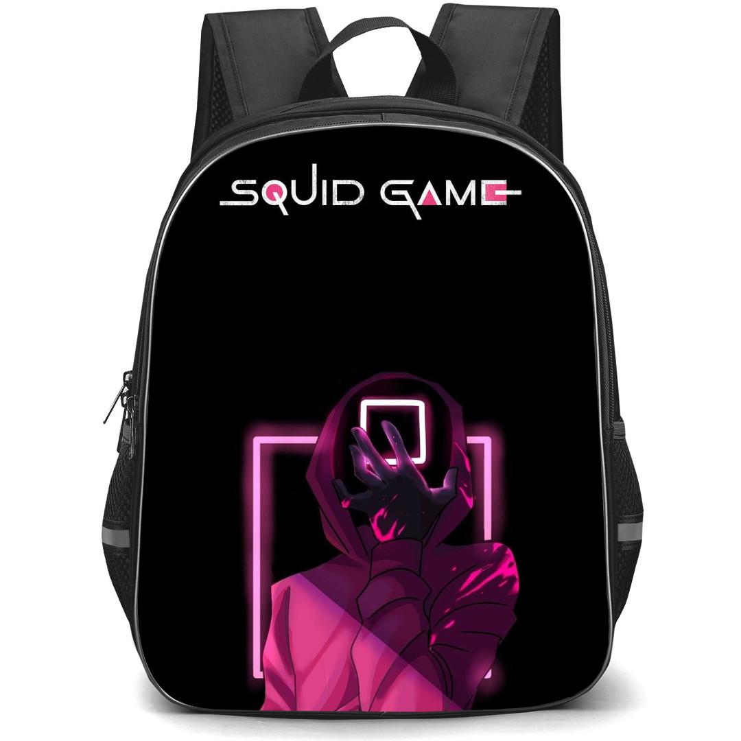 Squid Game Backpack StudentPack - Squid Game Pink Soldier With Pink Neon Light Effect