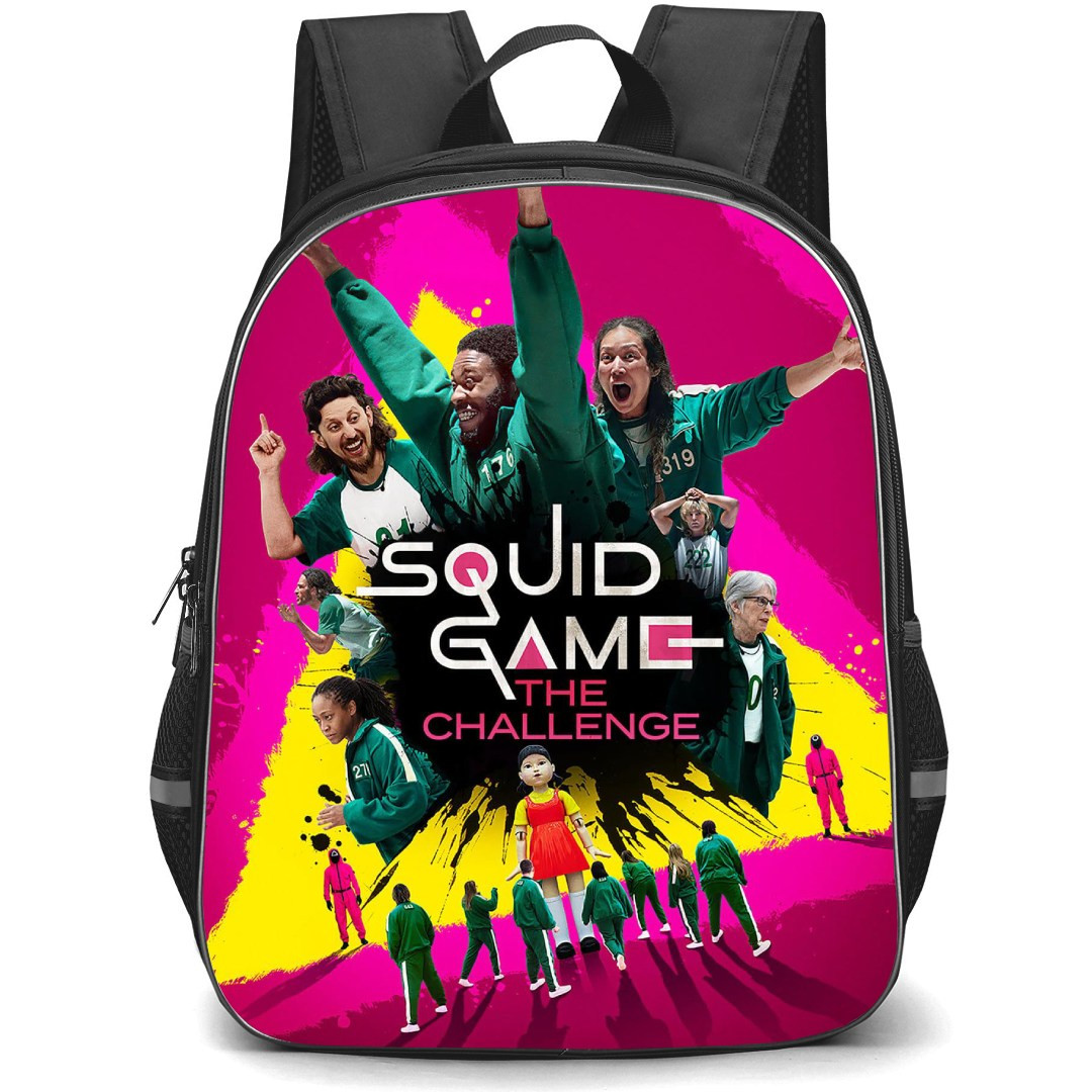 Squid Game Backpack StudentPack - Squid Game The Challenge Poster