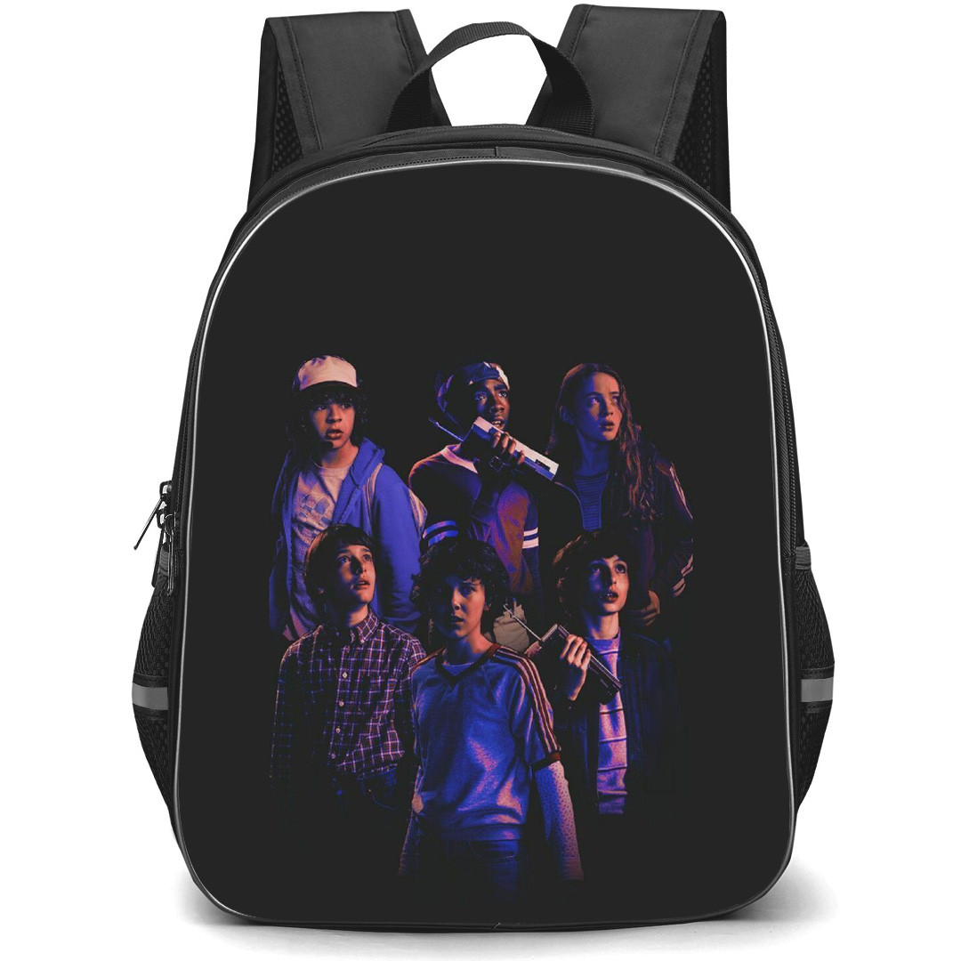 Stranger Things Backpack School Bag StudentPack - Characters Looking Above Portrait Poster