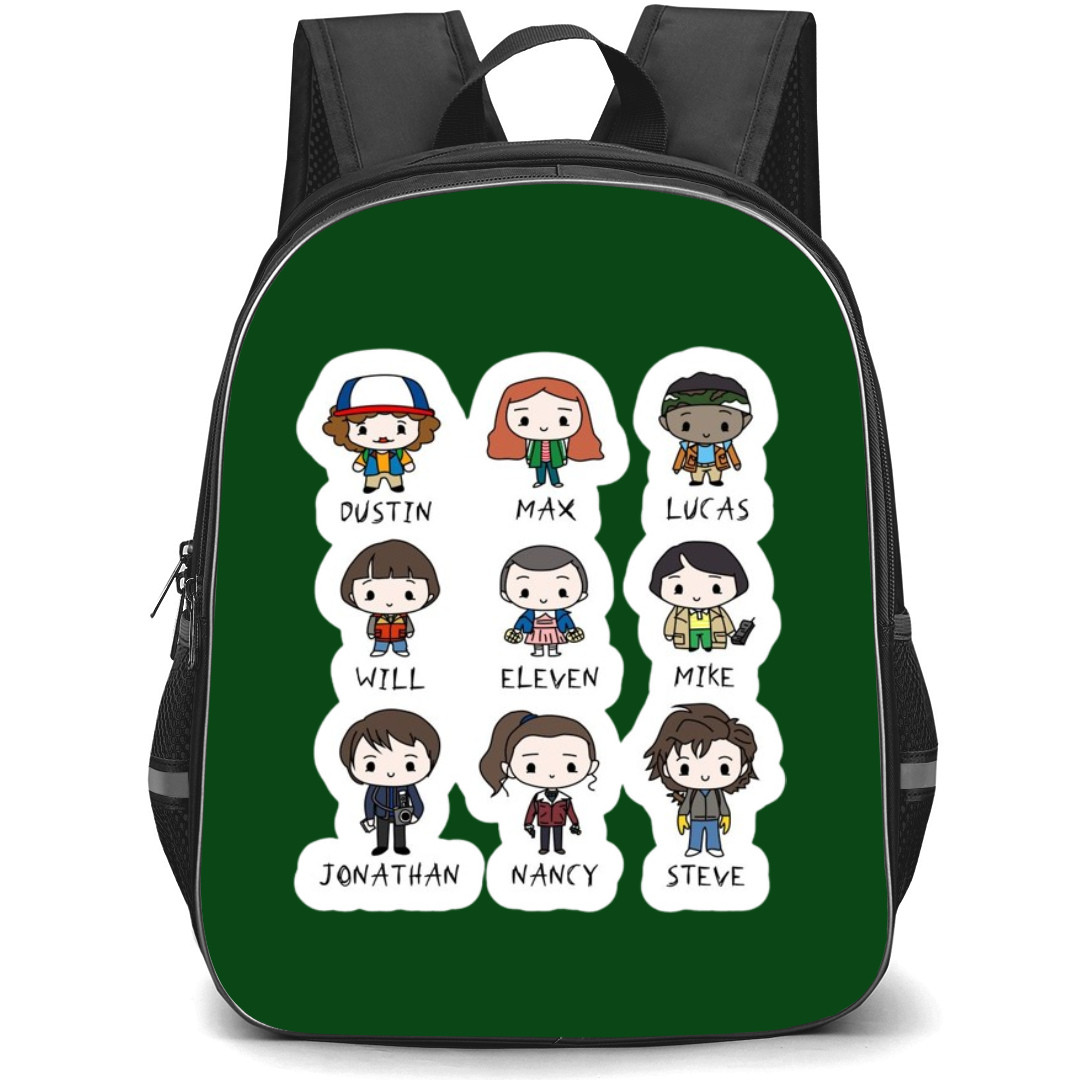 Stranger Things Backpack School Bag StudentPack - Stranger Things Kids Fan Art Chibi Sticker