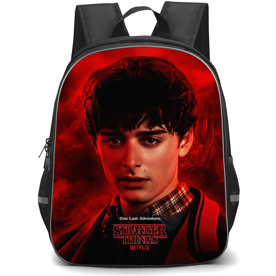 Stranger Things Backpack School Bag StudentPack - Stranger Things 5 Will Byers Profile Red Background