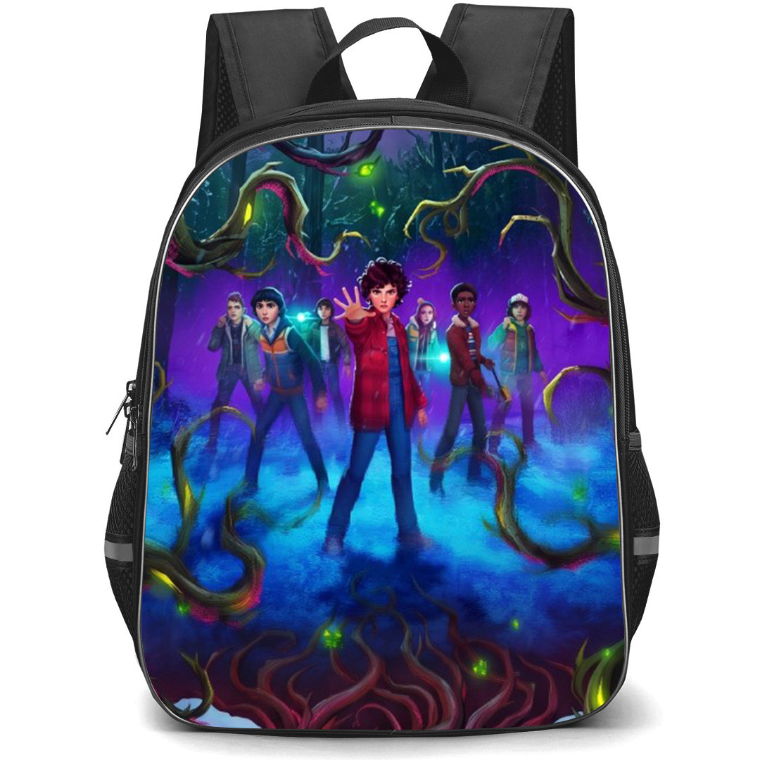 Stranger Things Tales From 85 Backpack School Bag StudentPack - Stranger Things Tales From 85 Characters Fierce Vines Poster