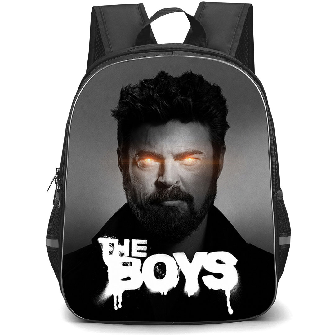 The Boys Billy Butcher Backpack School Bag StudentPack - Billy Butcher Glowing Eyes Dark Portrait Poster
