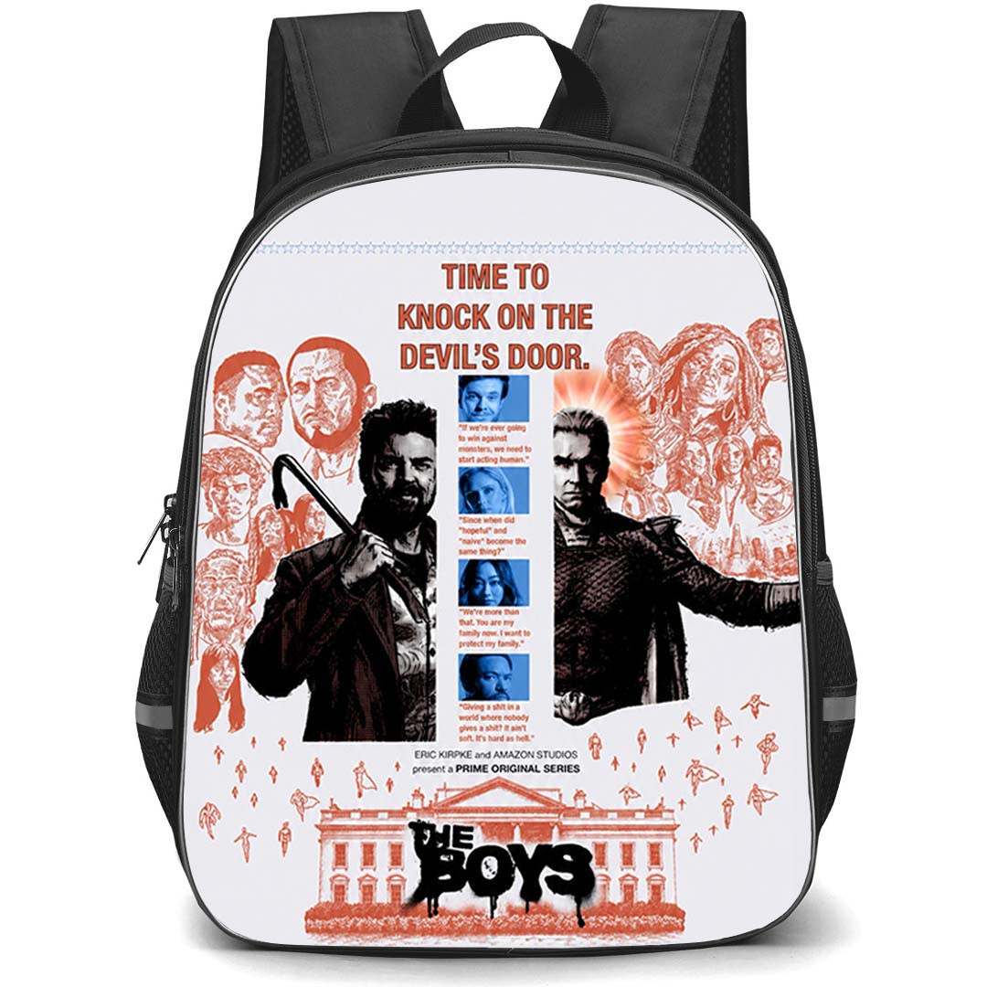 The Boys Backpack School Bag StudentPack - The Boys Homelander Vs Billy Butcher Artwork Poster