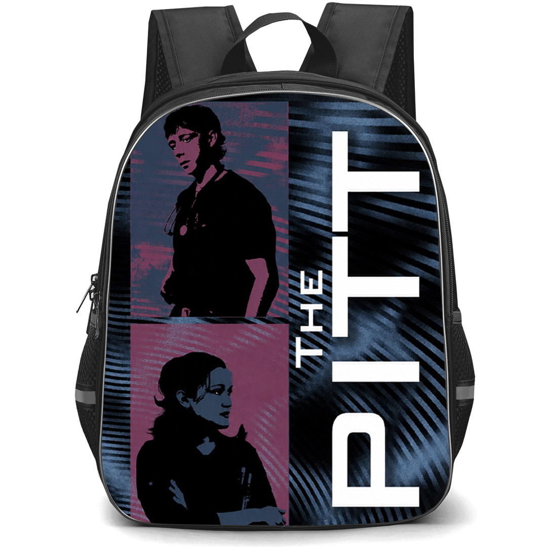 The Pitt Backpack School Bag StudentPack - The Pitt Dr Melissa And Dr Samira Neo-Noir Duotone Character Poster