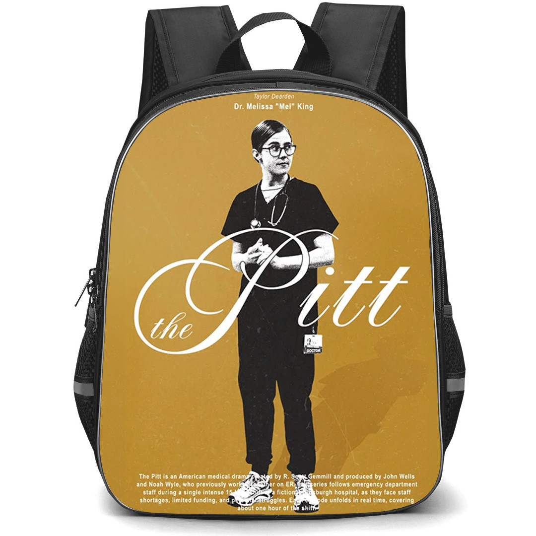 The Pitt Dr Melissa Mel King Backpack School Bag StudentPack - Dr Melissa Mel King Minimalist Character Art Poster