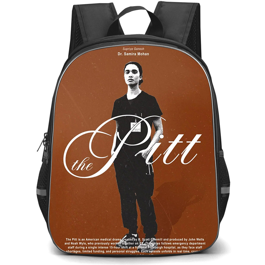 The Pitt Dr Samira Mohan Backpack School Bag StudentPack - Dr Samira Mohan Minimalist Character Art Poster