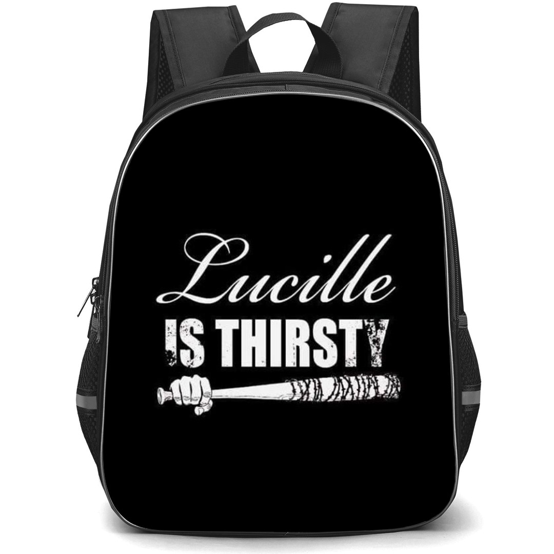 The Walking Dead Backpack StudentPack - The Walking Dead Lucille is Thirsty Logo On Black Background
