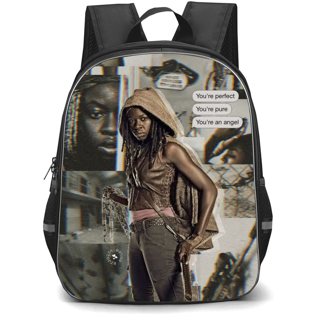 The Walking Dead Backpack StudentPack - Michonne Standing On Collage Background