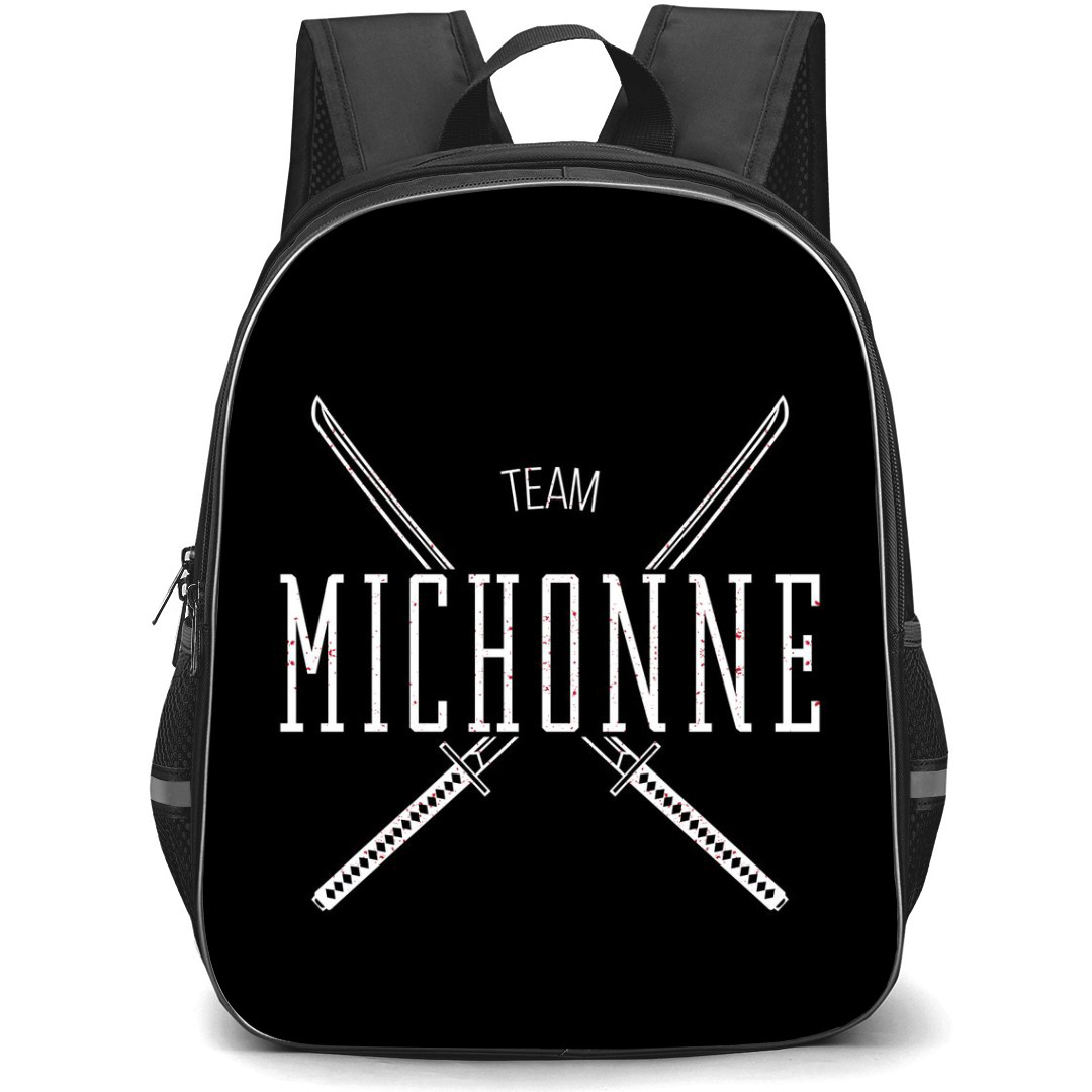 The Walking Dead Backpack StudentPack - Team Michonne Logo On Black Background