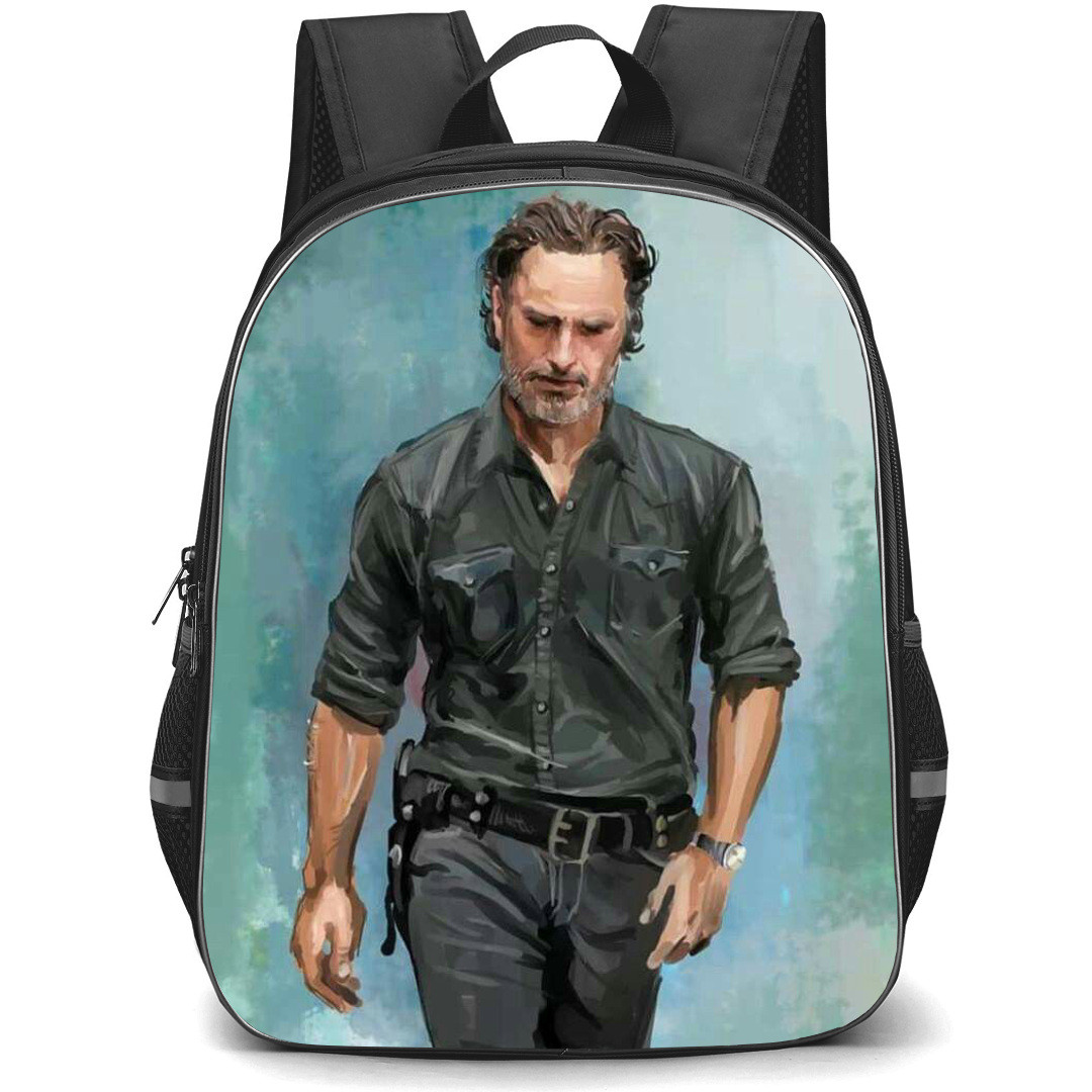 The Walking Dead Backpack StudentPack - Rick Grimes Standing Oil Painting Art Poster