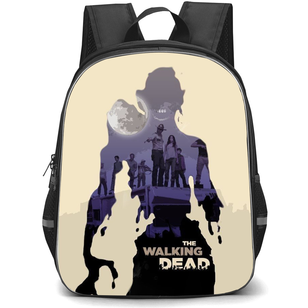 The Walking Dead Backpack StudentPack - The Walking Dead Silhouette Poster Beige Background