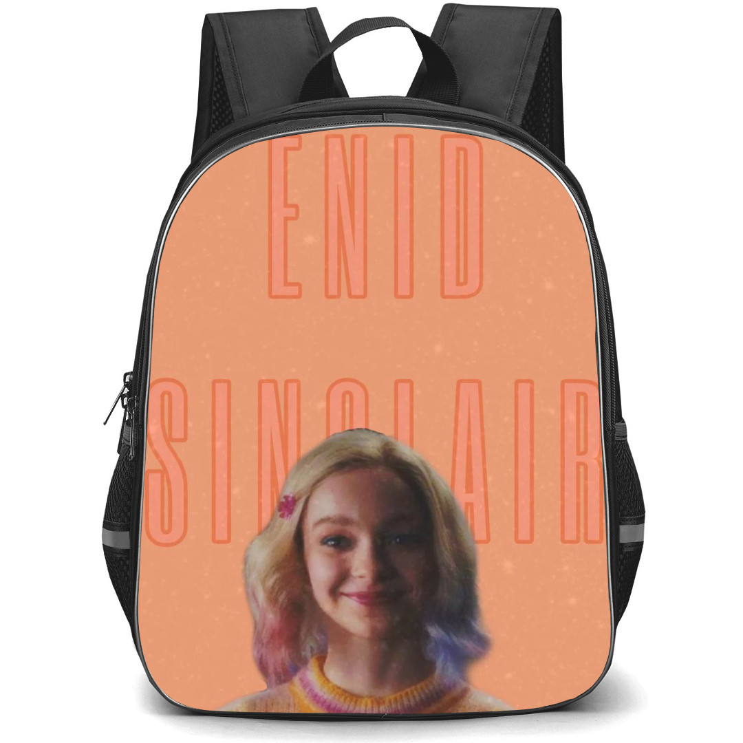 Wednesday Backpack StudentPack - Enid Sinclair Portrait On Orange Background