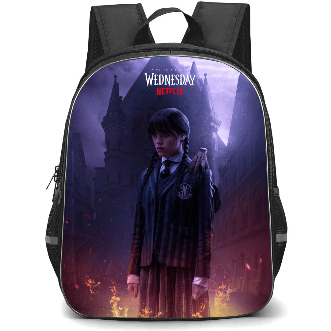 Wednesday Backpack StudentPack - Wednesday Netflix Series Fan Art Poster