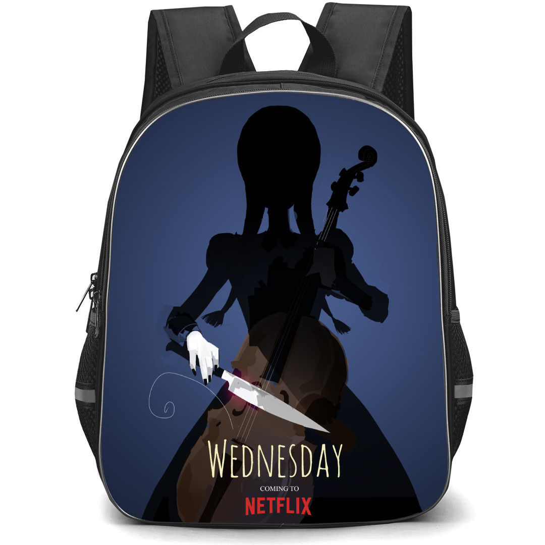 Wednesday Backpack StudentPack - Wednesday Netflix Series Illustration Art Poster