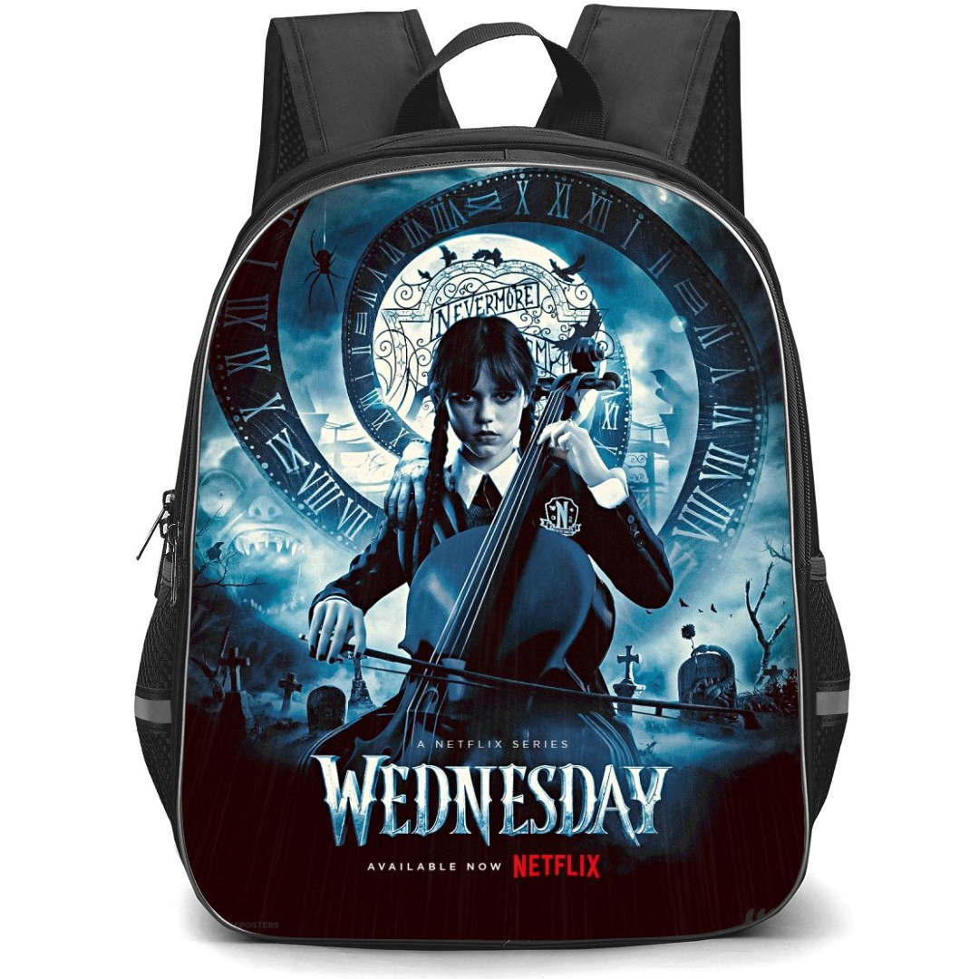 Wednesday Backpack StudentPack - Wednesday Netflix Series Fant Art Poster