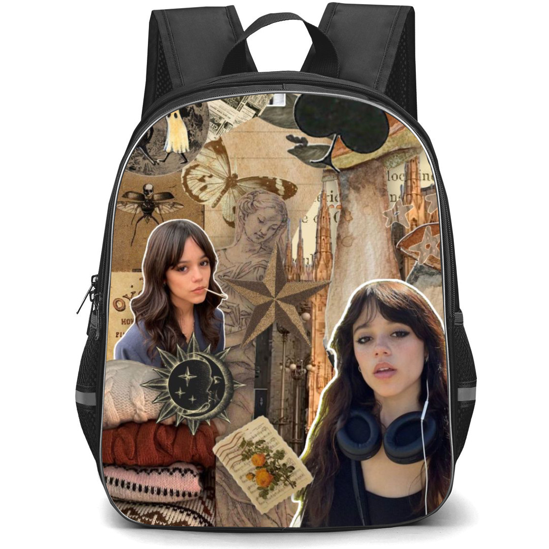 Wednesday Backpack StudentPack - Jenna Ortega Collage Poster
