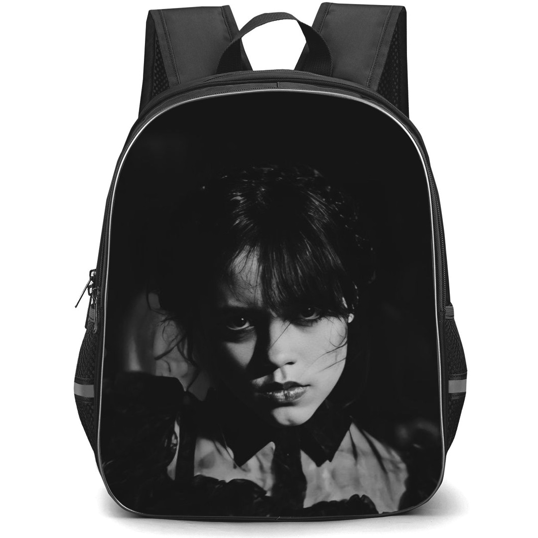 Wednesday Backpack StudentPack - Jenna Ortega Grayscale Portrait Poster