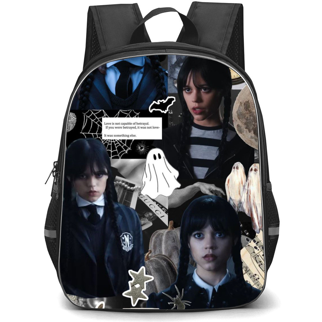 Wednesday Backpack StudentPack - Jenna Ortega Quote How Strange To Dream of You Even When Collage