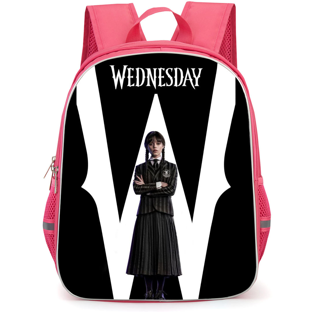 Wednesday Season 2 Addams Backpack StudentPack - Addams Standing On Letter W Poster