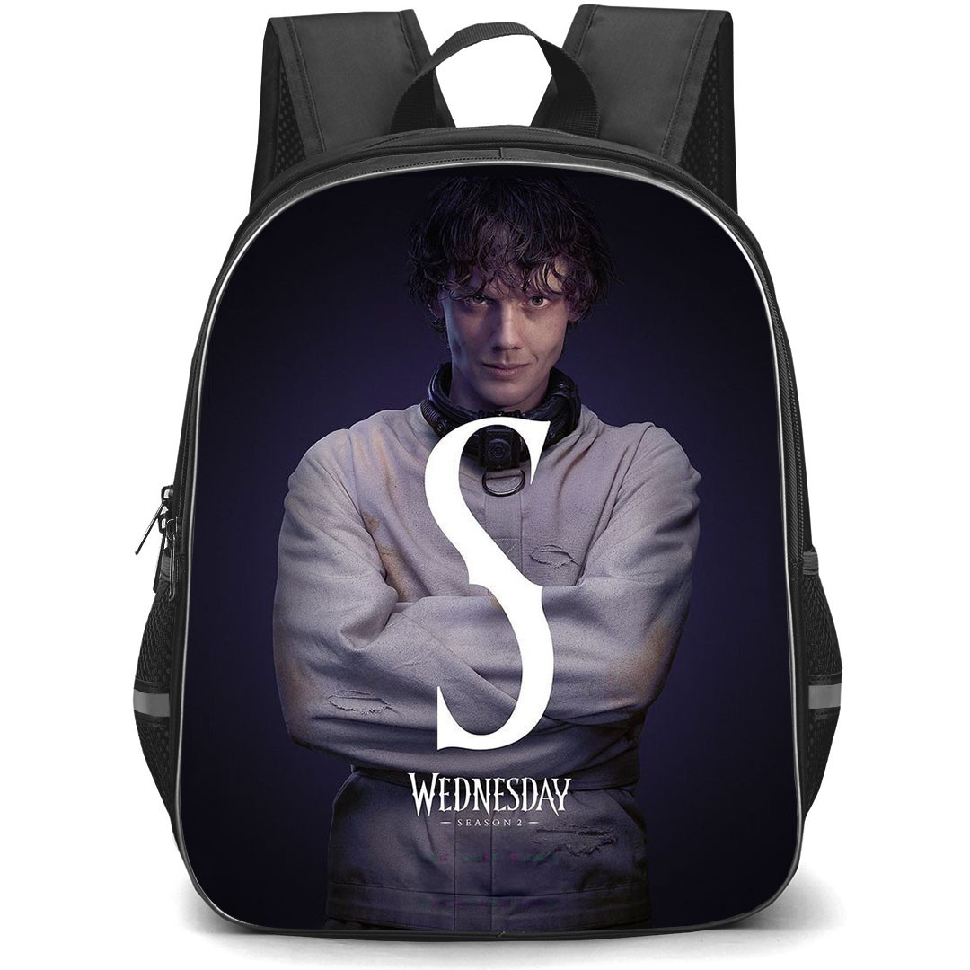 Wednesday Season 2 Tyler Galpin Backpack StudentPack - Tyler Galpin Portrait With Letter S Poster