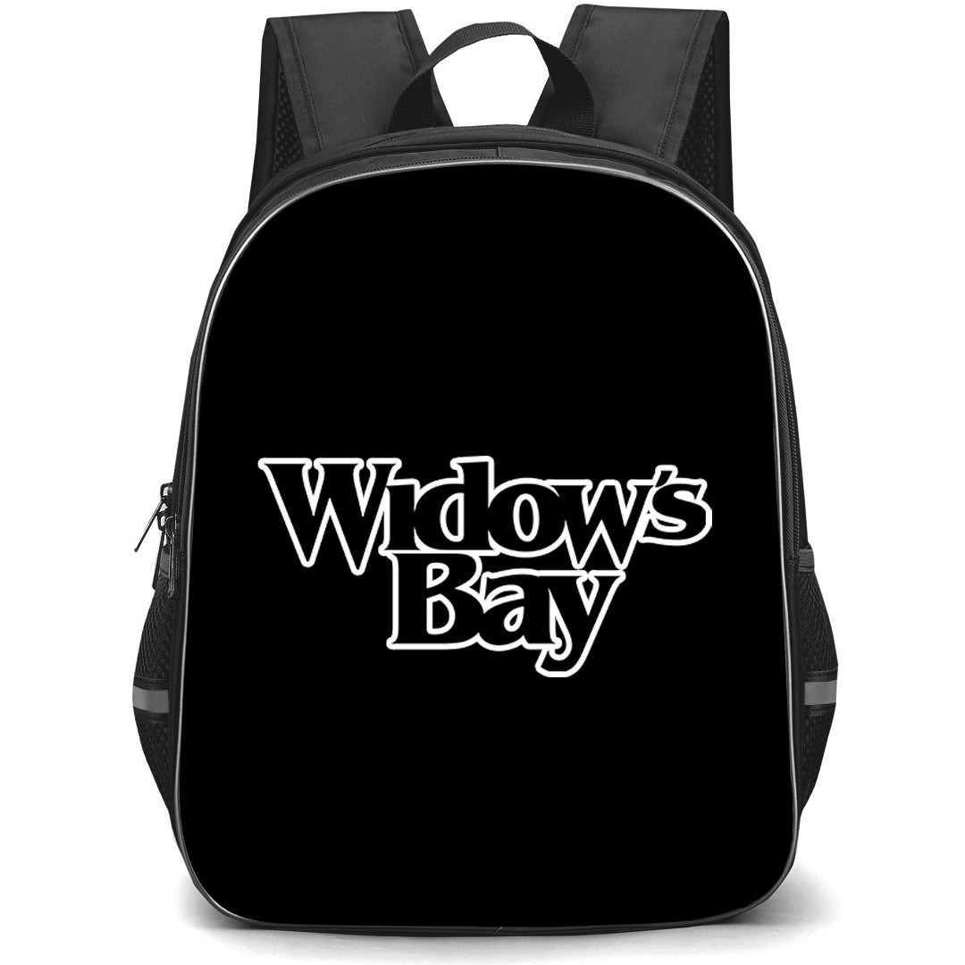 Widows Bay Backpack School Bag StudentPack - Widows Bay Black Text Logo Sticker