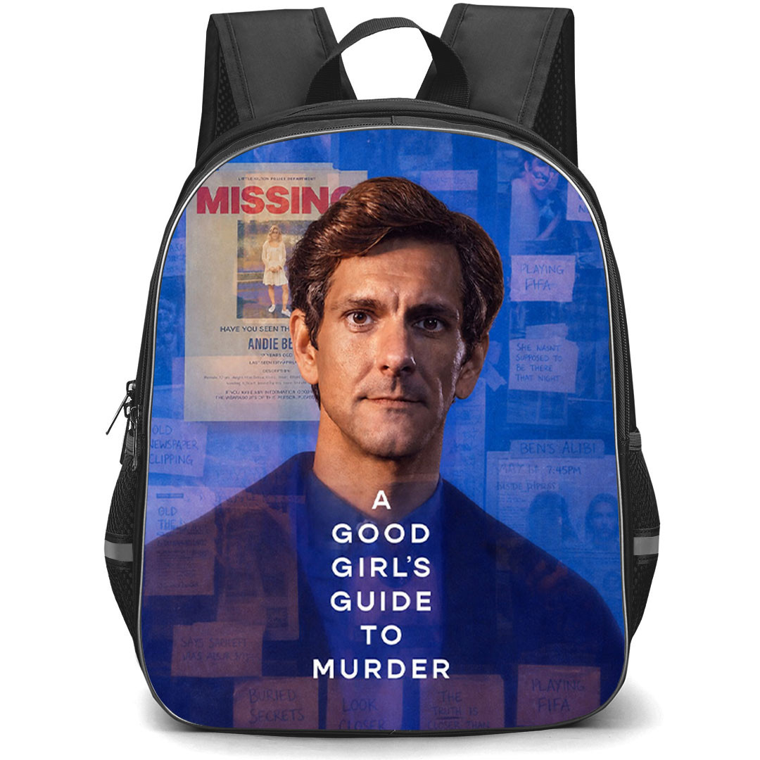 A Good Girls Guide to Murder Elliot Ward Backpack School Bag StudentPack - Elliot Ward Portrait Investigation Board Newspaper Wall Poster