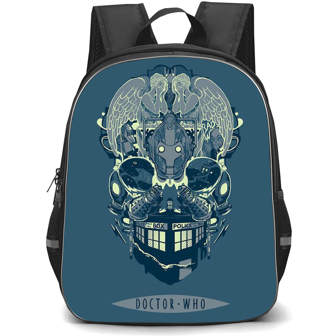 Doctor Who Backpack StudentPack - Skull Robot Illustration Series Poster