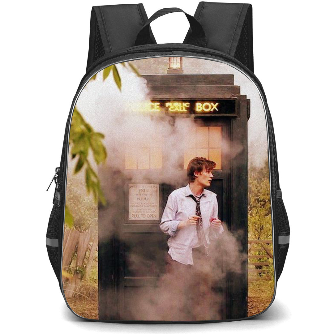Doctor Who Backpack StudentPack - Telephone Booth Look Side Portrait