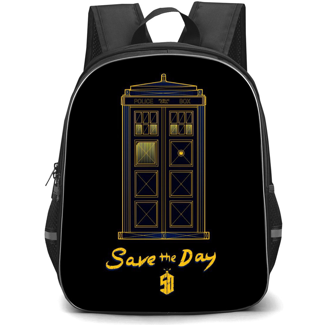Doctor Who Backpack StudentPack - Telephone Booth Save The Day Illustration