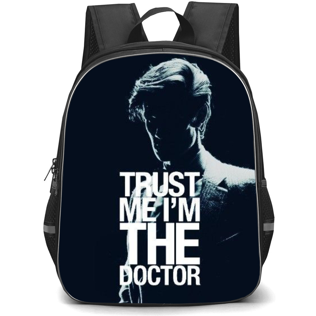 Doctor Who Backpack StudentPack - Trust Me I'm The Doctor Quote Silhoutte Portrait