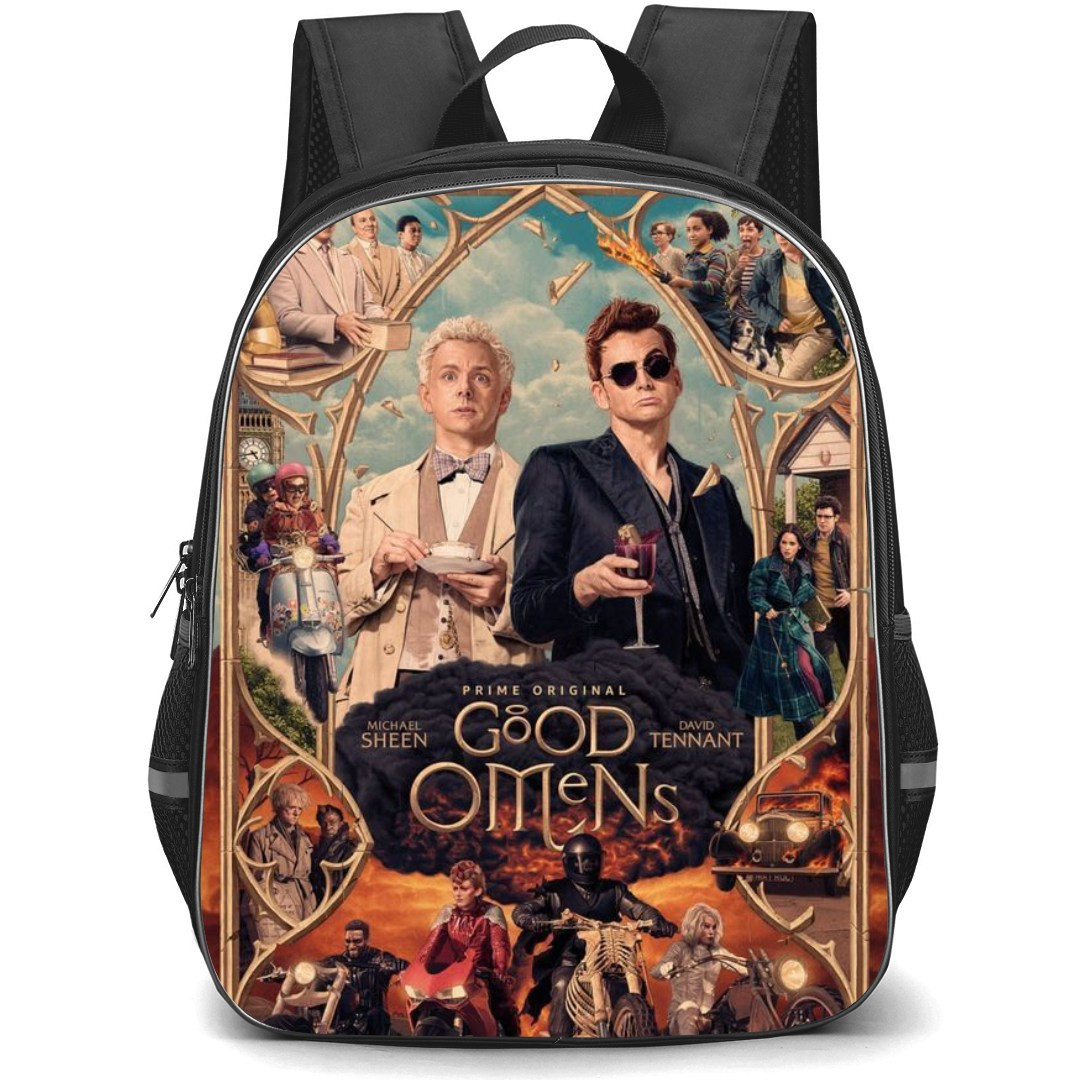 Good Omens Backpack StudentPack - Crowley Aziraphale Poster