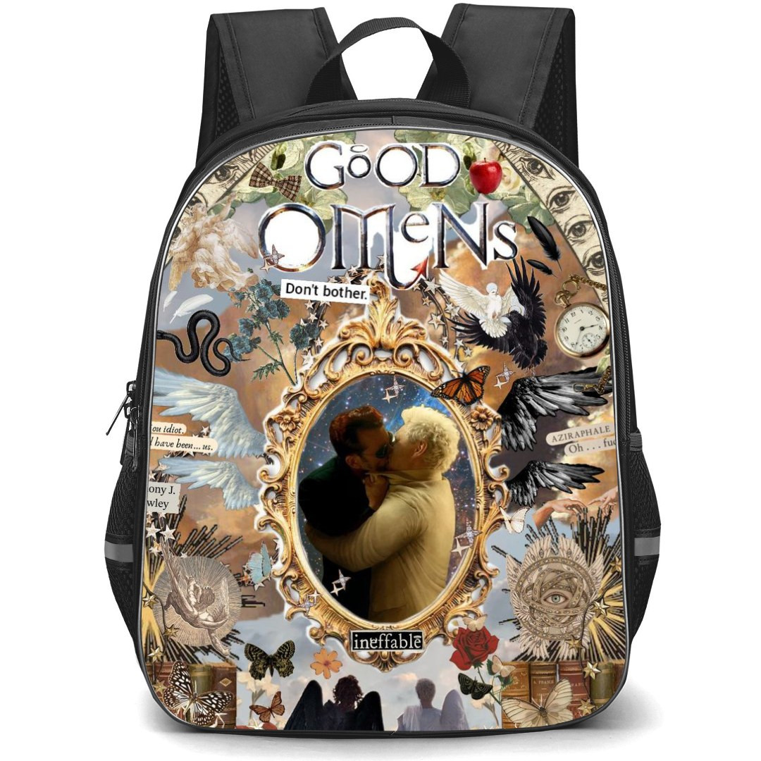 Good Omens Backpack StudentPack - Ineffable Collage