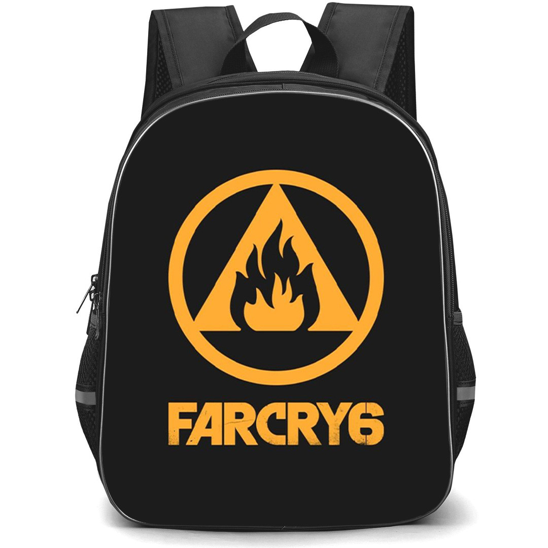 Far Cry Backpack School Bag StudentPack - Far Cry 6 Logo On Black Background