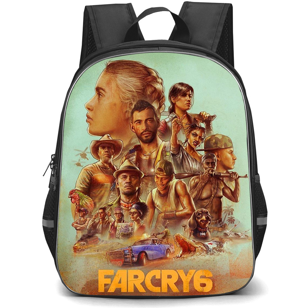 Far Cry Backpack School Bag StudentPack - Far Cry 6 Retro Style Poster