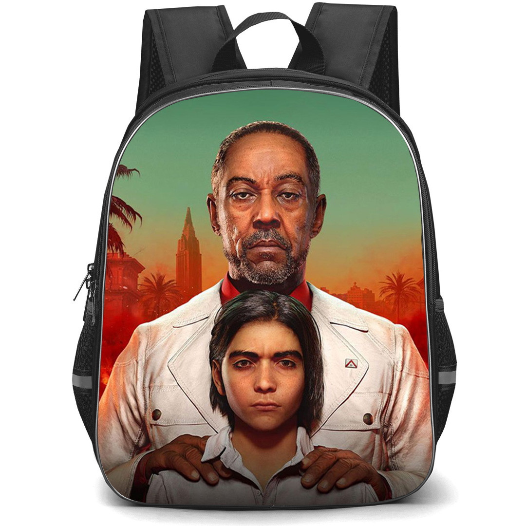 Far Cry Backpack School Bag StudentPack - Far Cry 6 Anton Castillo And Diego Portrait Poster