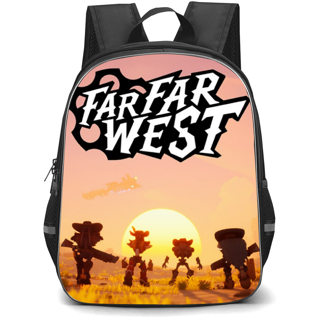 Far Far West Backpack School Bag StudentPack - Far Far West Sunset Squad Poster