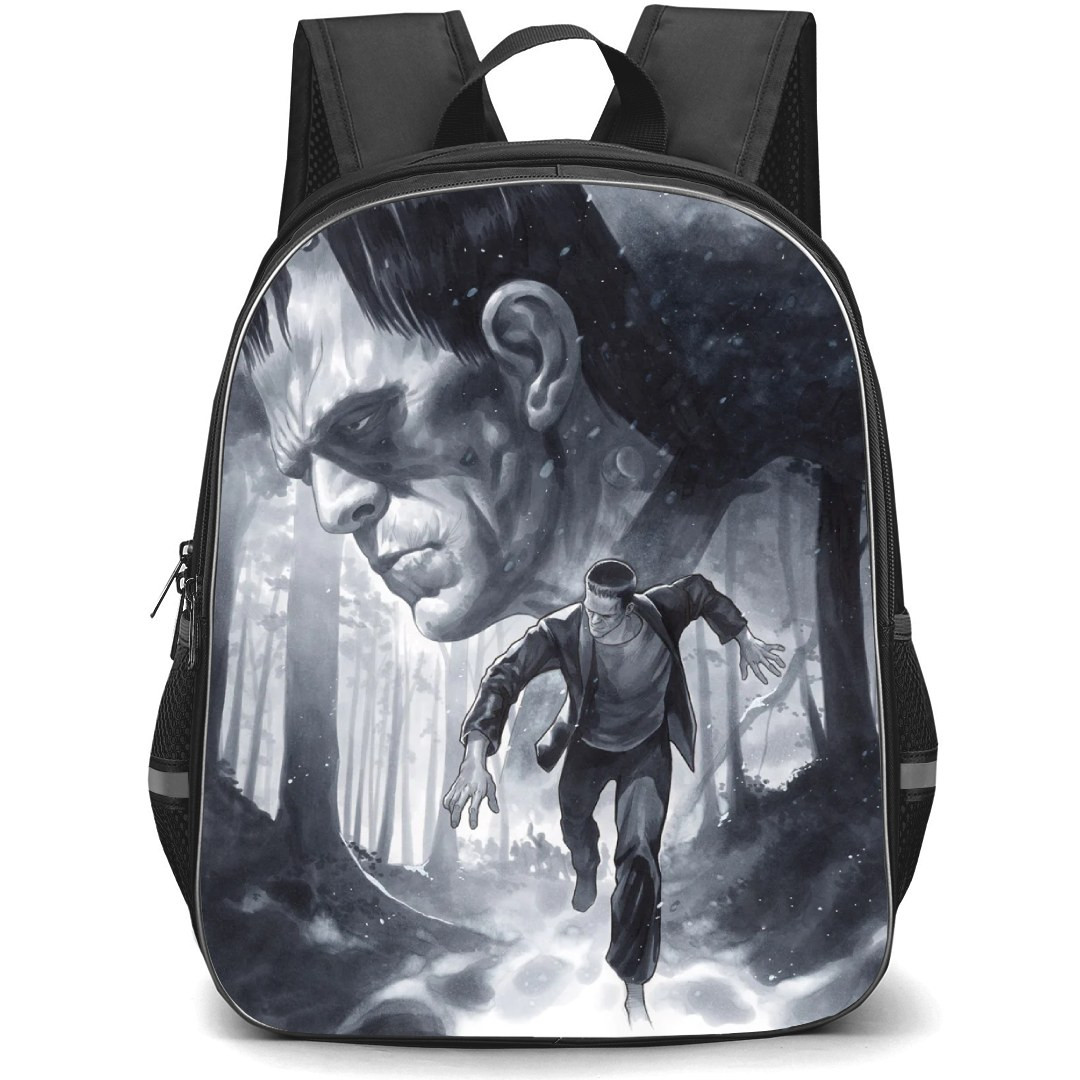 Frankenstein Backpack StudentPack - Running Grayscale Art