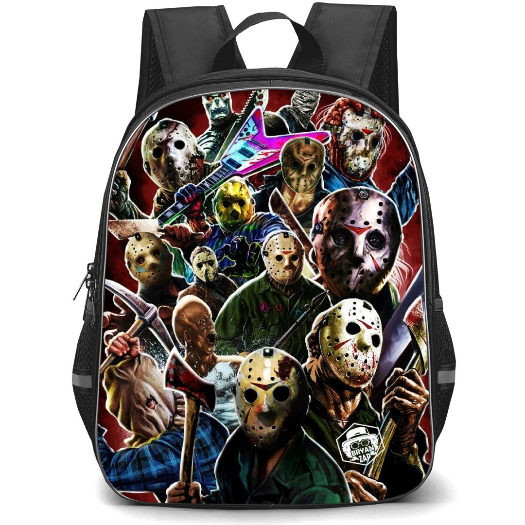 Friday The 13th Backpack StudentPack - Jason Collage Red Background