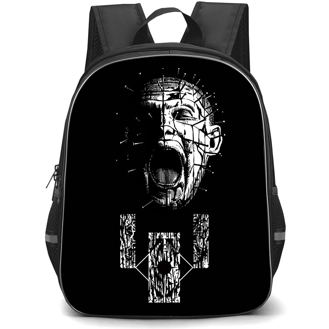 Hellraiser Backpack StudentPack - Pinhead Screaming Black And White