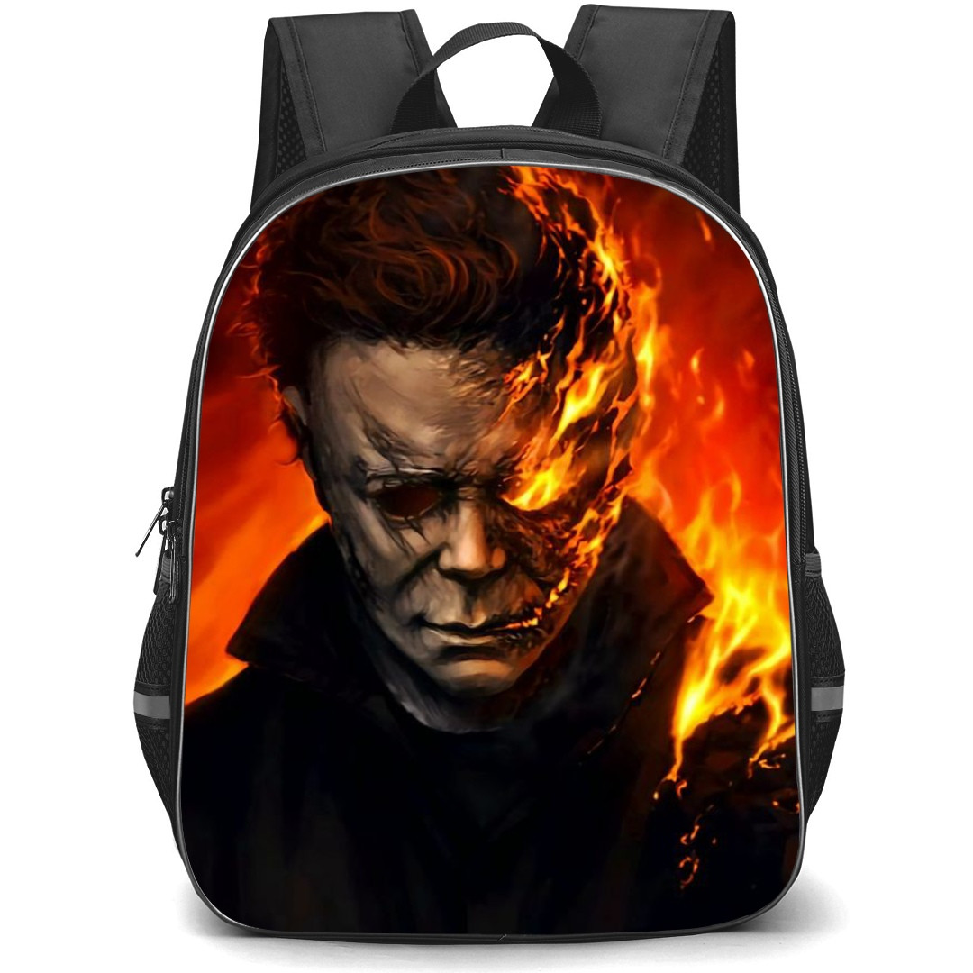 Halloween Michael Myers Backpack StudentPack - Michael Myers Burning Portrait