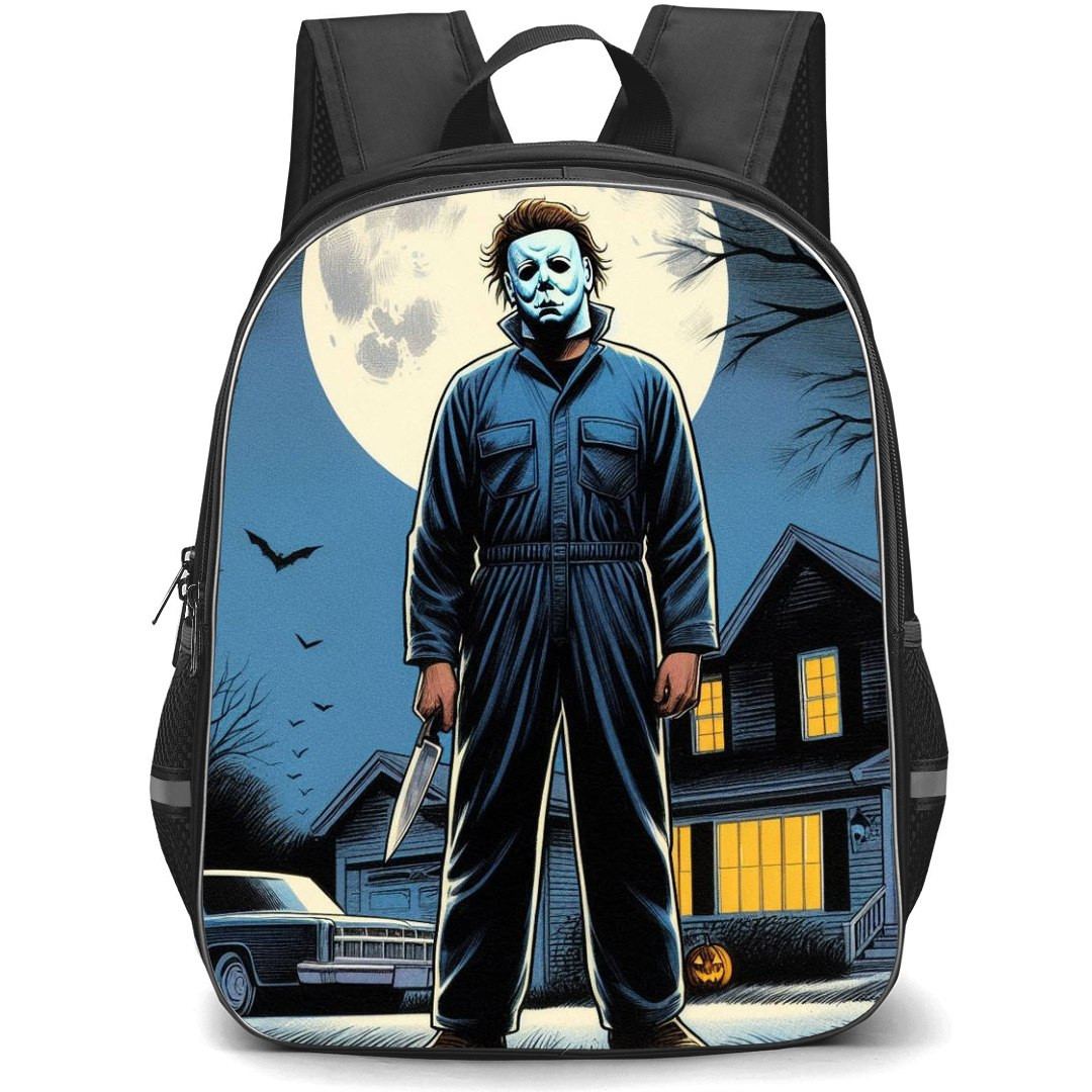 Halloween Michael Myers Backpack StudentPack - Michael Myers Cartoon Art