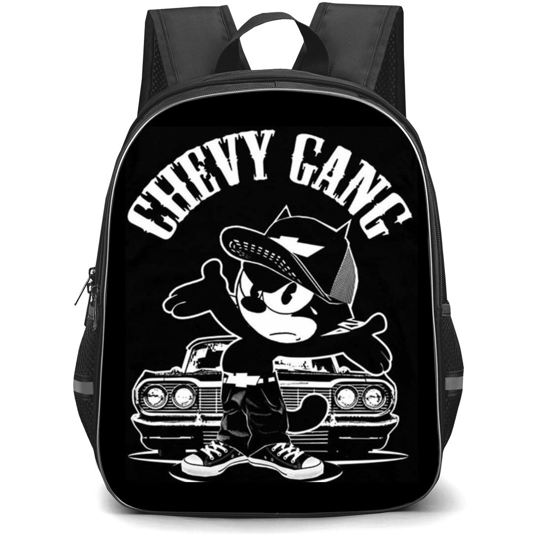 Felix the Cat Backpack StudentPack - Felix The Cat Chevy Gang Black Background