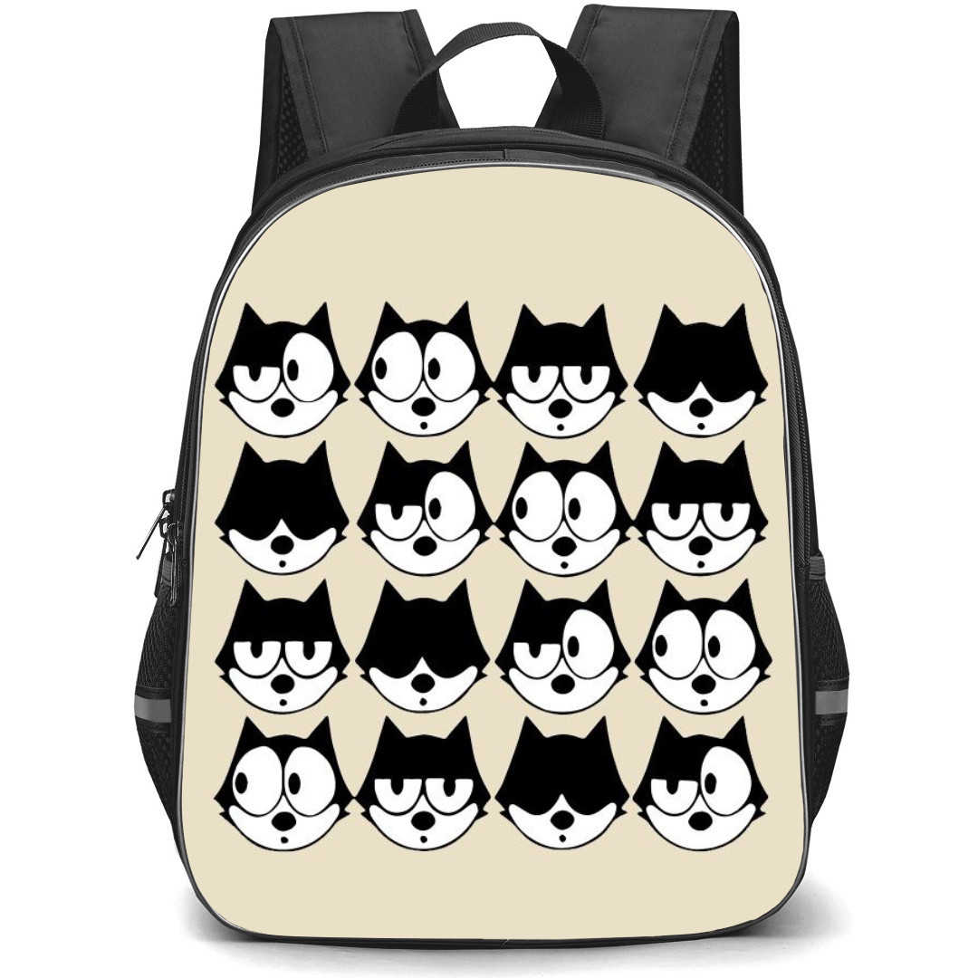 Felix the Cat Backpack StudentPack - Felix The Cat Different Faces Pattern Art
