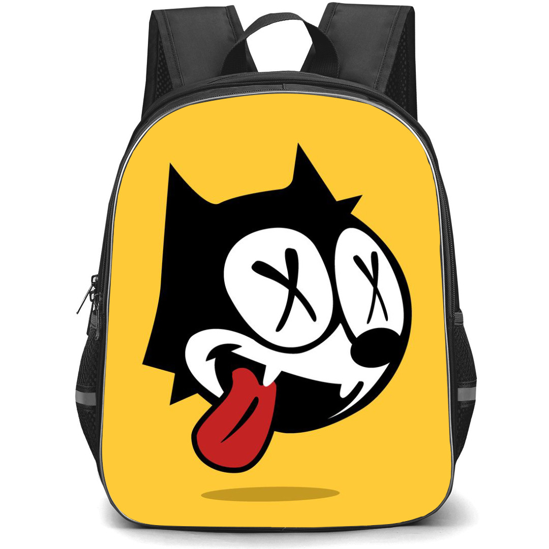 Felix the Cat Backpack StudentPack - Felix The Cat Dizzy Face Yellow Background