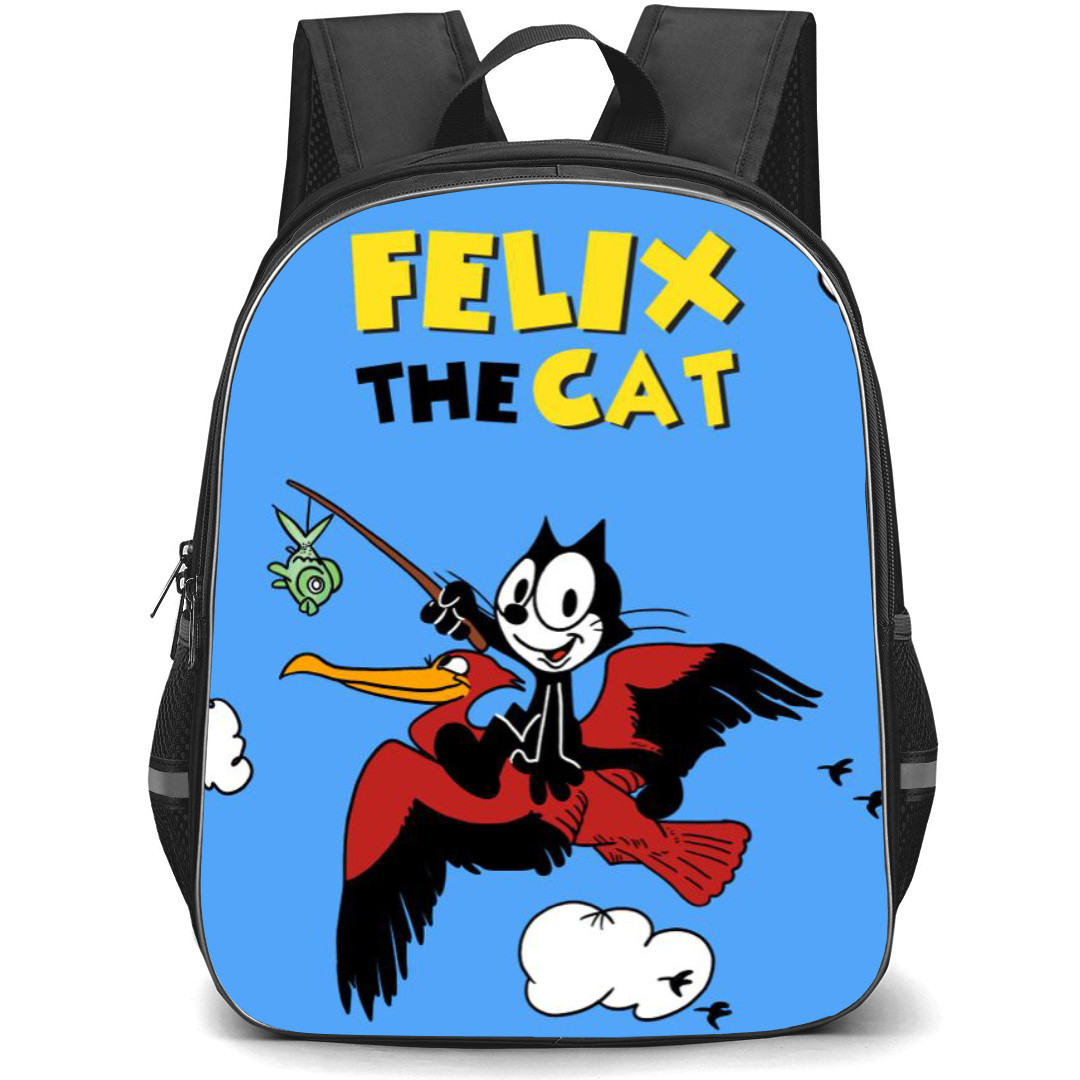 Felix the Cat Backpack StudentPack - Felix The Cat Flying In Clouds Blue Background