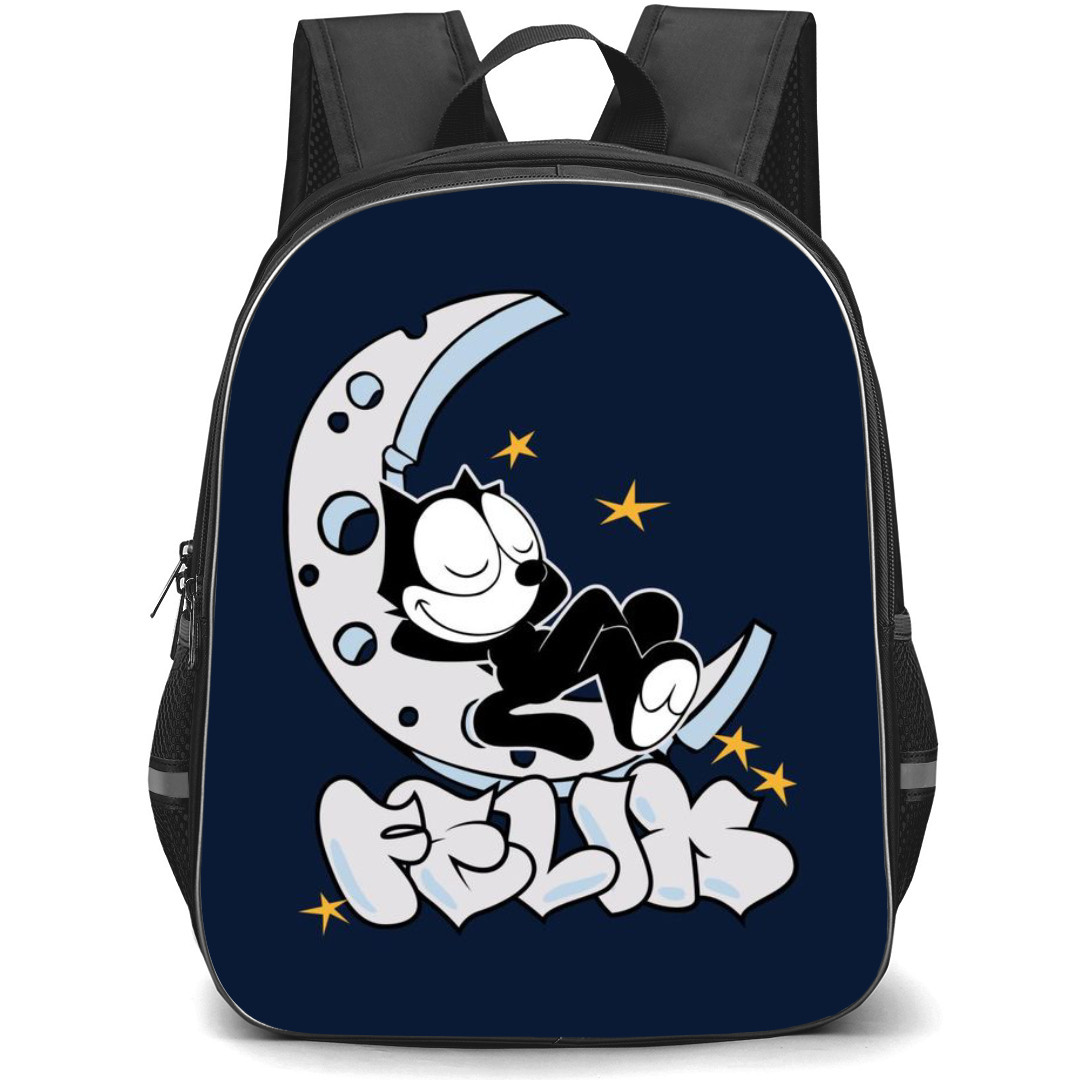 Felix the Cat Backpack StudentPack - Felix The Cat Sleeping On The Moon Navy Blue Background