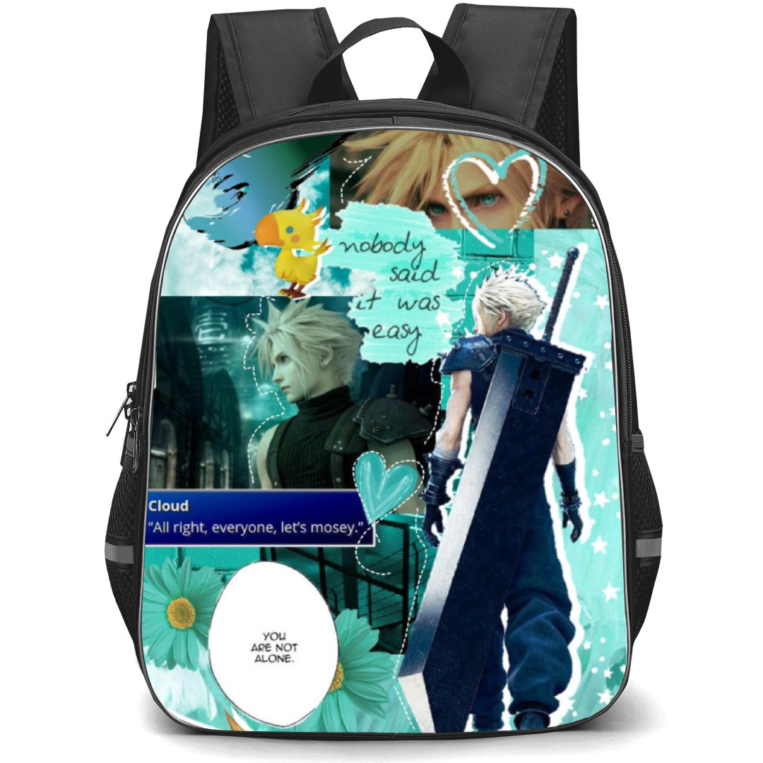 Final Fantasy Cloud Backpack StudentPack - Cloud Chibi Collage