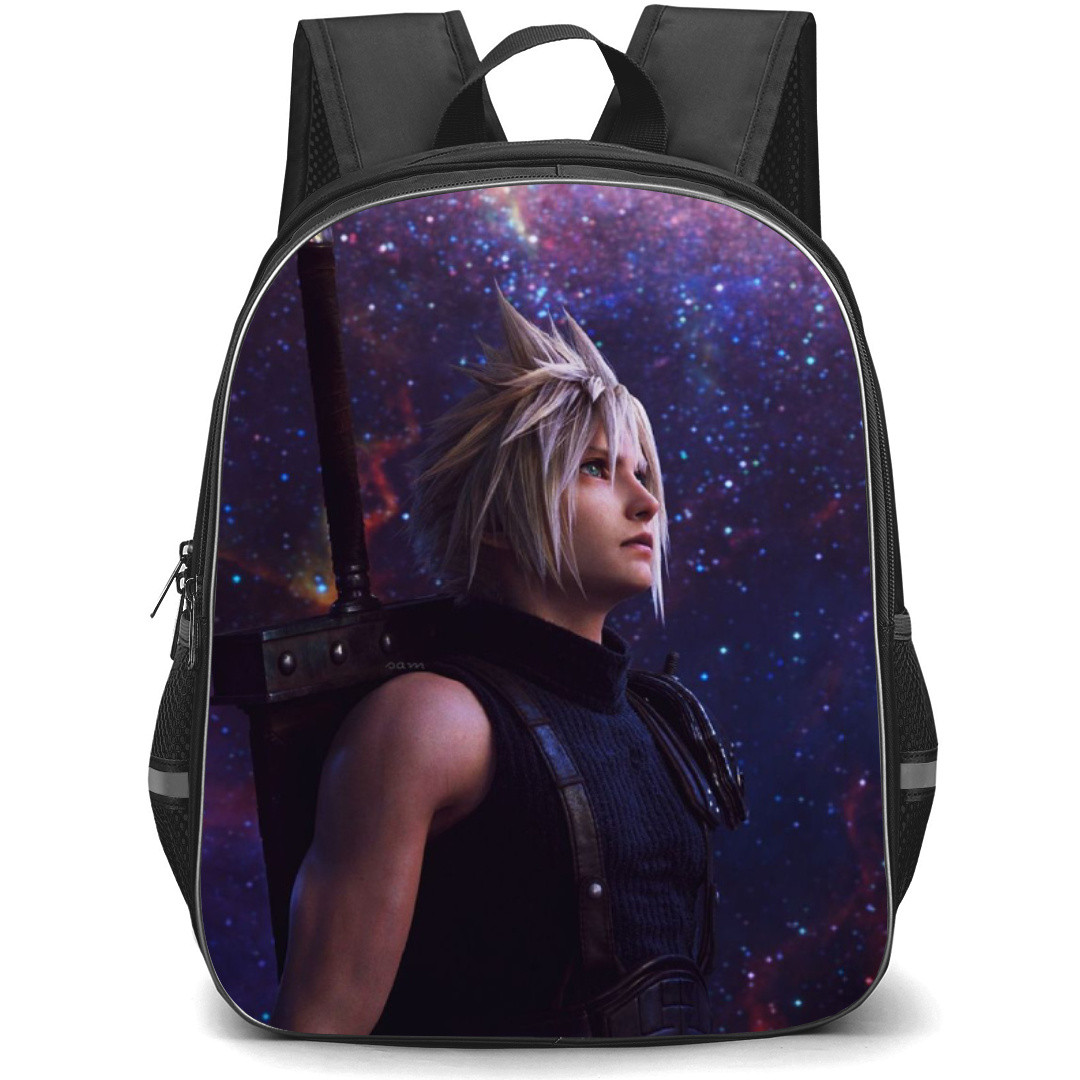 Final Fantasy Cloud Backpack StudentPack - Cloud Side Portrait Night Stars
