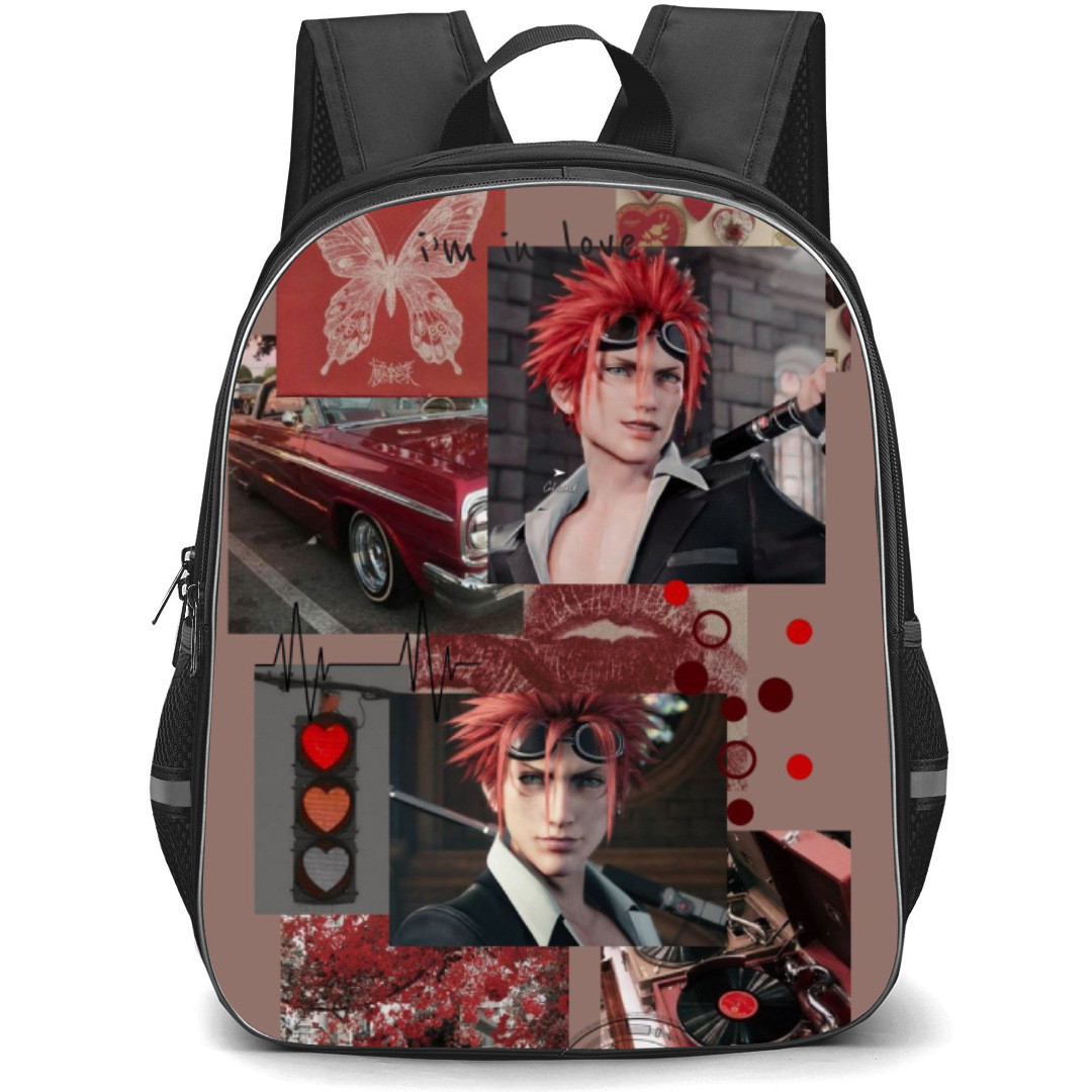 Final Fantasy Reno Backpack StudentPack - Reno Collage In Brown Background